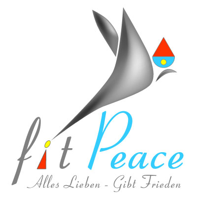 Logo von fitPeace mit Slogan
